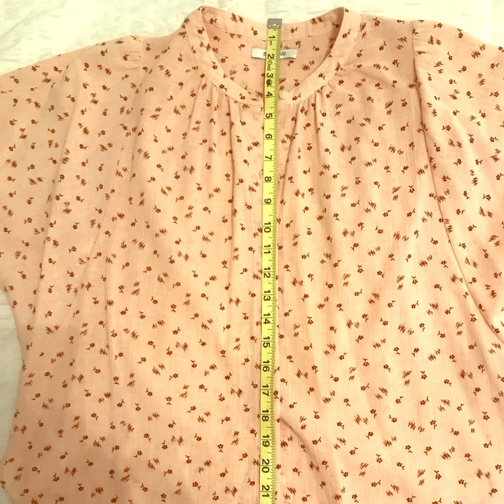Madewell peasant button front top